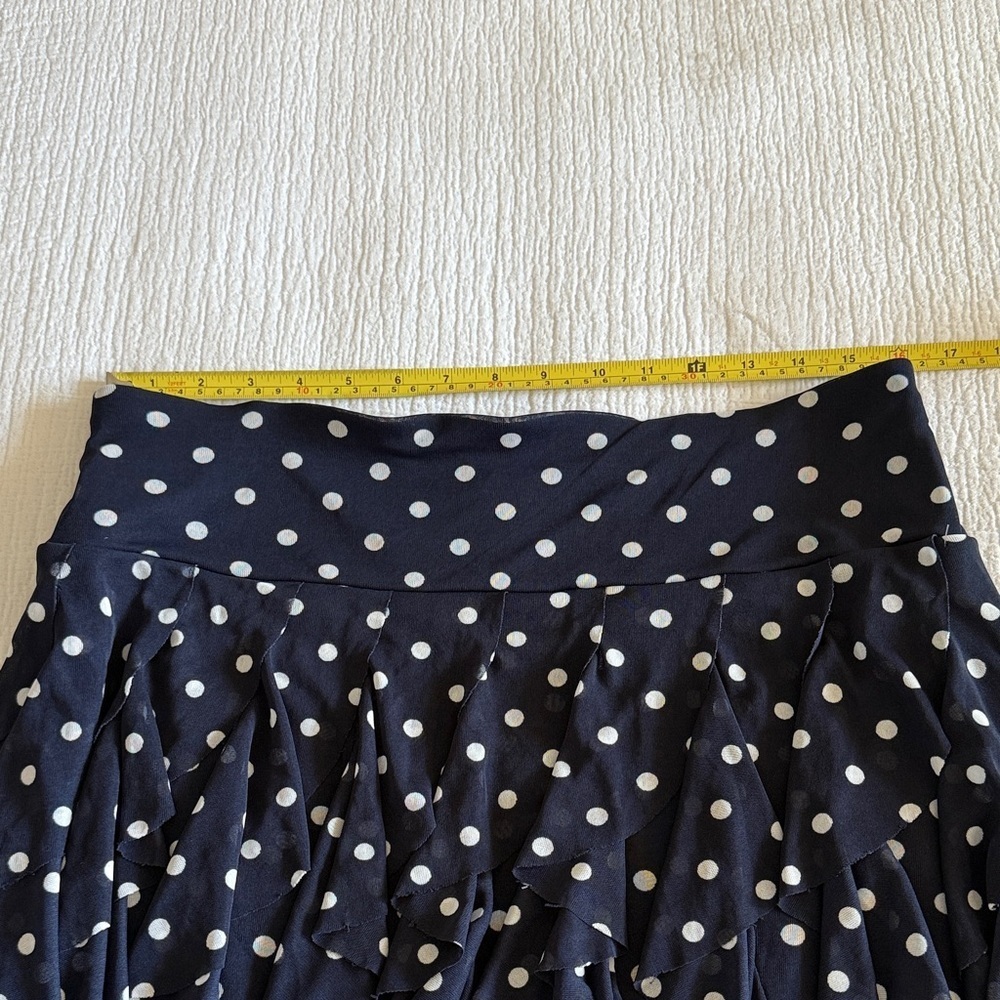 INC International Concepts Navy and White Ruffle Skirt / L - Picture 3 of 6